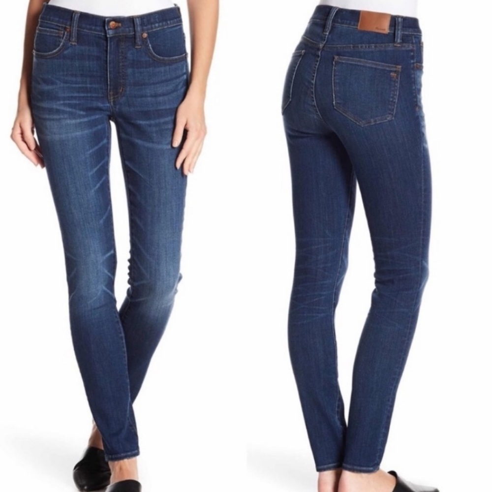 NWT Madewell 9” High Rise Skinny Dark Wash Denim Jeans Sz 24